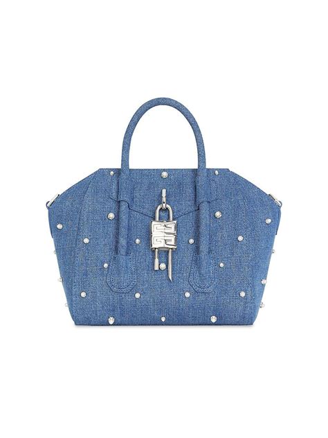 givenchy mini antigona shiny|Givenchy mini antigona lock denim tote bag.